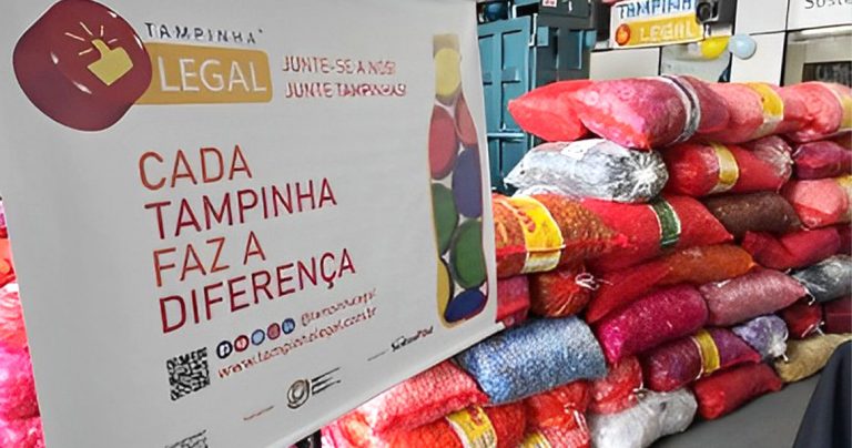 Tampinha Legal é um dos projetos de reciclagem que mais cresce no Brasil